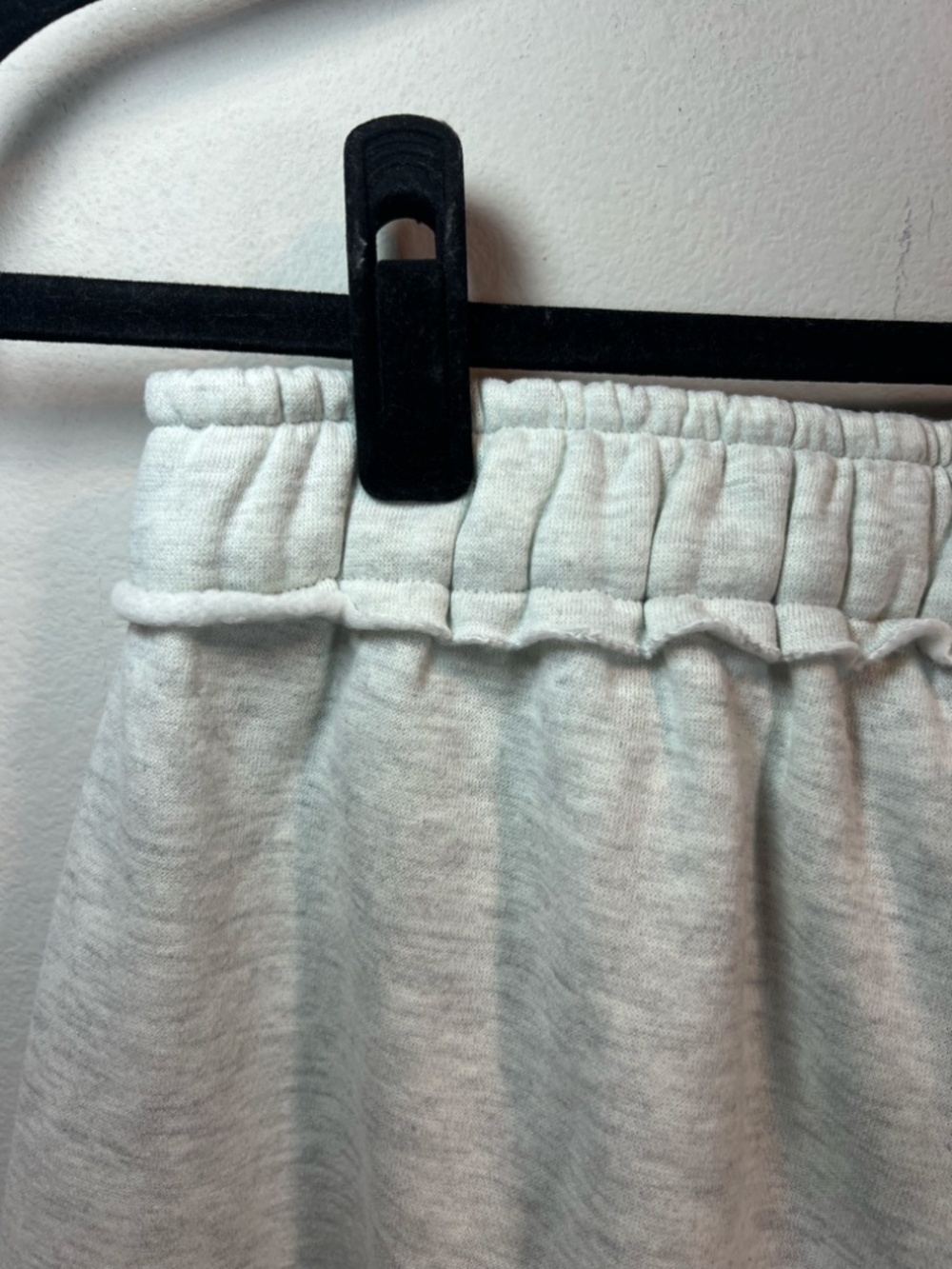 Edikted Kori Oversized Wide-Leg Sweatpants Gray Melange Pocket Fleece NEW Medium - Picture 12 of 15